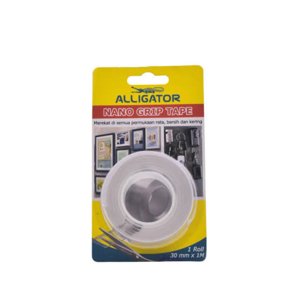 

ALLIGATOR NANO TAPE ROLL CLEAR JELLY DOUBLE TAPE DOBEL TIP BENING
