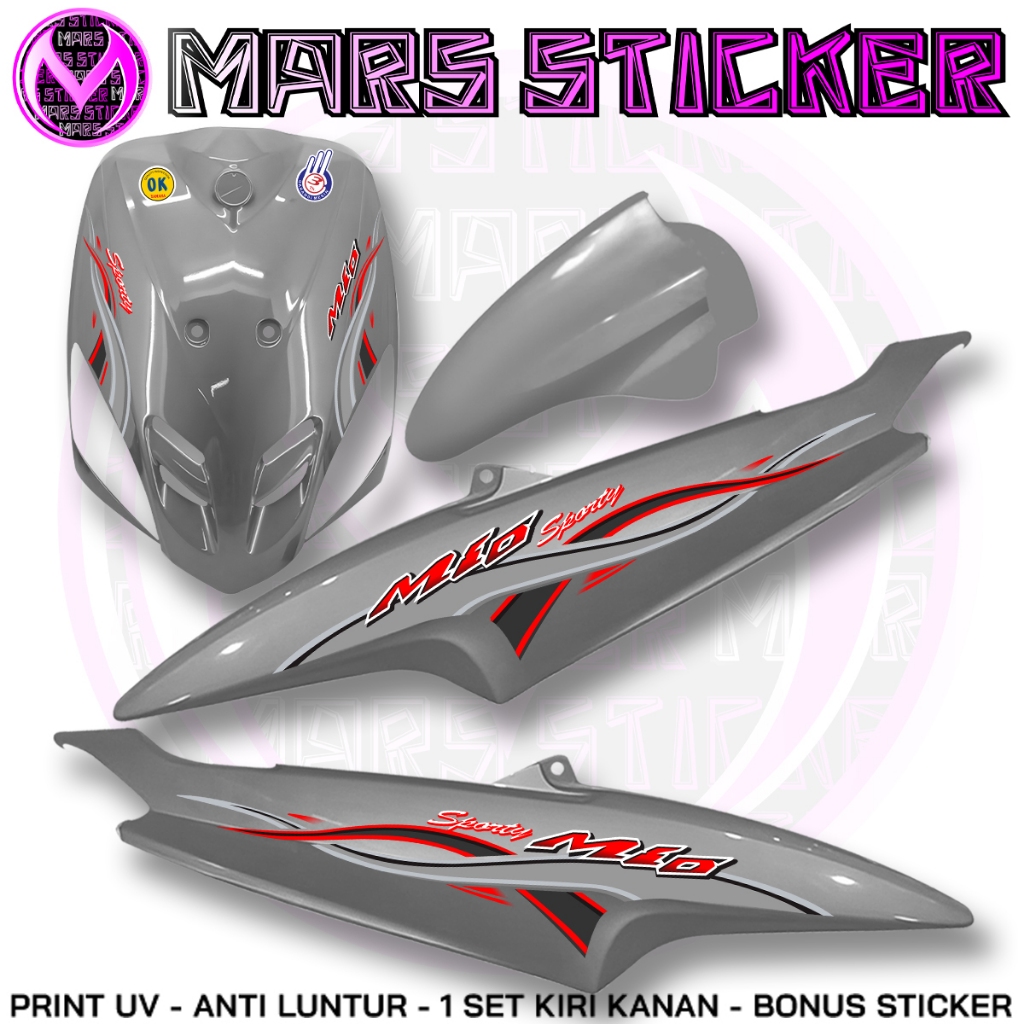 Striping Mio Sporty Lis Bahan Bening Transparan Motip Original Mio Karbu