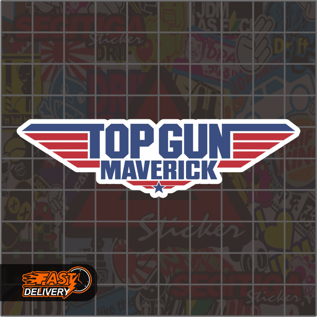 

Sticker Top Gun Maverick Ukuran 9 x 2.5 Cm