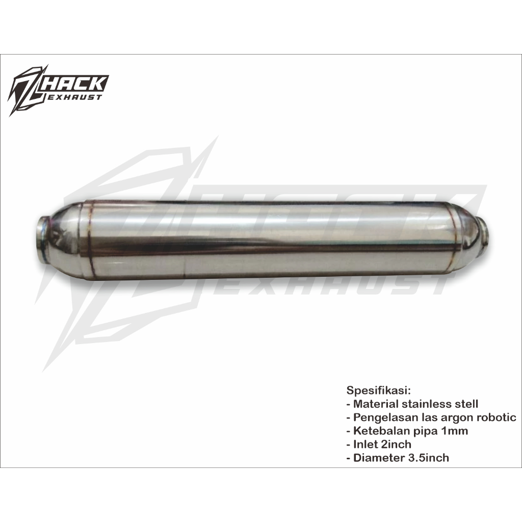 Resonator Knalpot Racing Mobil Model Borla Loop Scoot Borla With Drone Killer Biasa