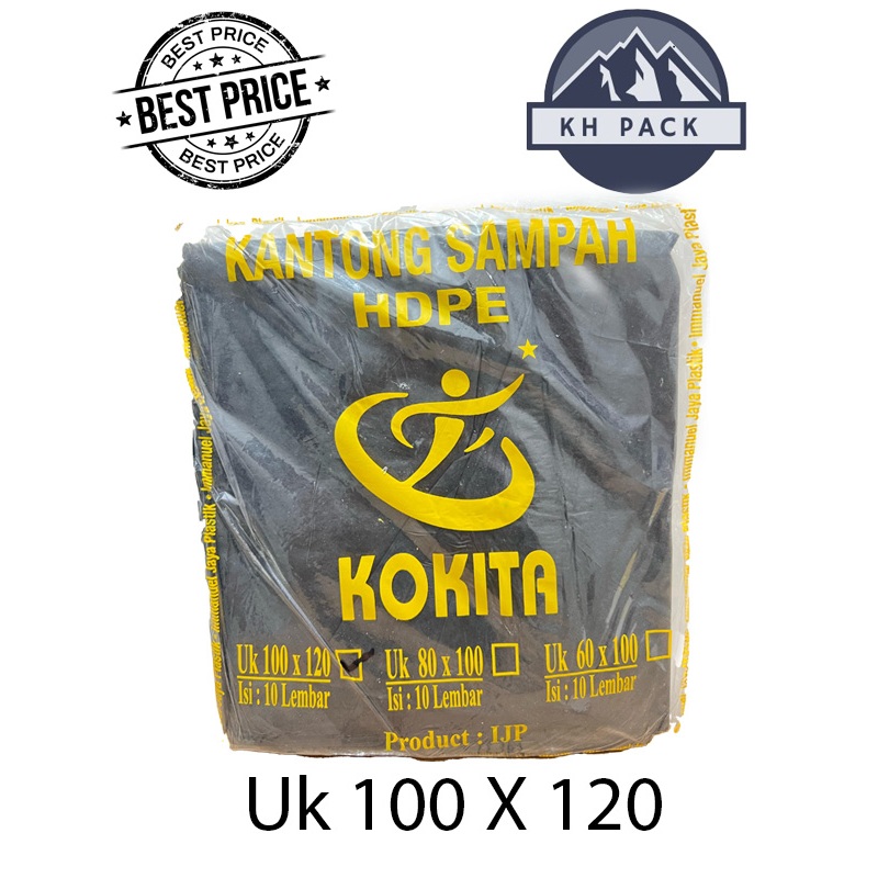 KANTONG SAMPAH HITAM 100x120 / 120 X 180 ISI 10 LEMBAR/KANTONG PLASTIK SAMPAH BESAR