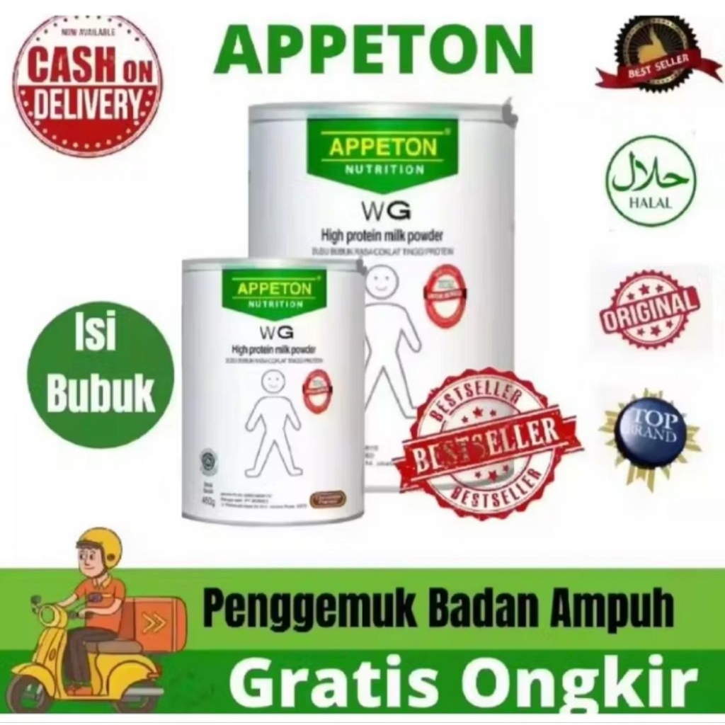 

Temukan PROMO TERMURAH !!! SUSU APPETON WEIGHT GAIN PENAMBAH BERAT BADAN PAKET HEMAT 100% ORIGINAL BPOM