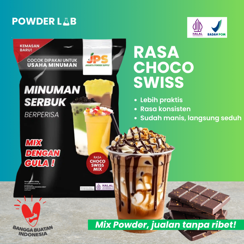 

Bubuk Minuman JPS Mix Rasa Choco Swiss 1 KG - Powder Drink Premium Mix