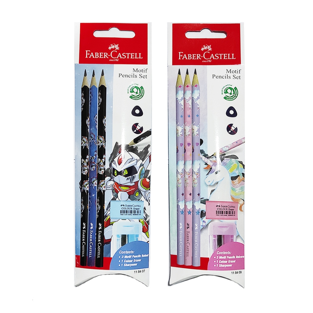 

Faber-Castell Motif Pensil Set / Paket Pencils Robot dan Unicorn