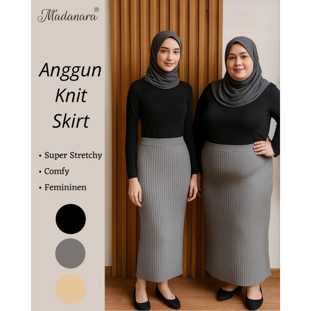 Rok Bawahan Anggun knit span bikin langsing Skirt Madanara