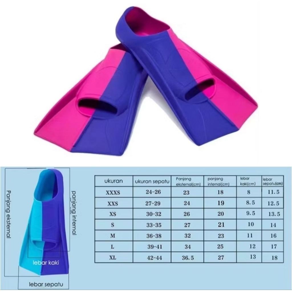 KAKI KATAK RENANG FINS DIVING ANAK / SEPATU KATAK ANAK & DEWASA