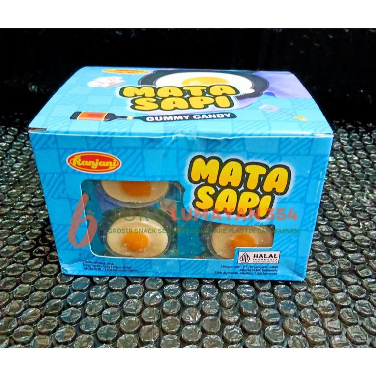 

Permen jeli aneka rasa Ranjani Mata Sapi Gummy Box isi 24 pcs x 8 gram
