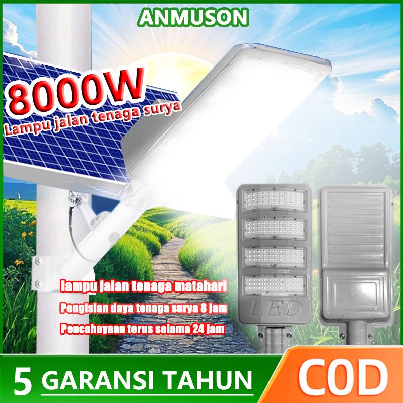 ANMUSON 3000W lampu jalan tenaga matahari Lampu Solar LAMPU LED TENAGA MATAHARI Lampu Solar Outdoor