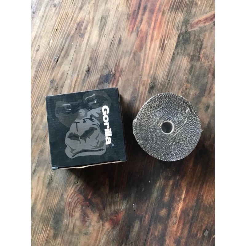 Exhaust Wrap Knalpot Titanium 10 Meter Import Gorilla Asli / Exhaust Wrap Knalpot