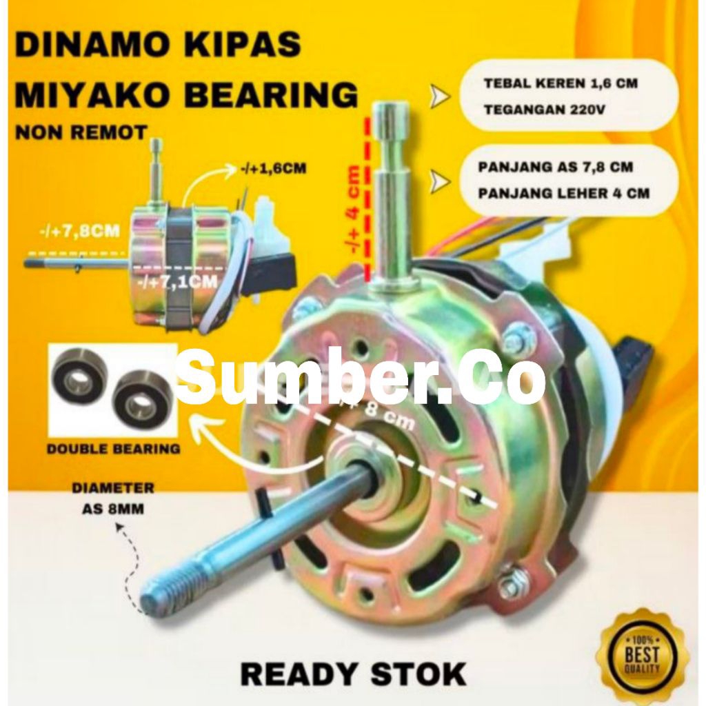 dinamo kipas angin miyako 12 14 16 inch standing berdiri duduk dinding