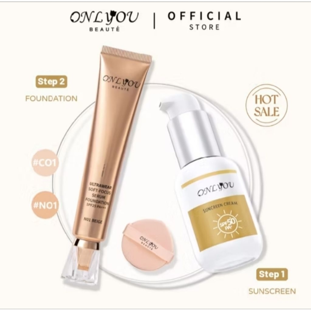 ONLYOU  Serum foundation concealer waterproof n onlyou  Suncreen Spf 50 pa +++