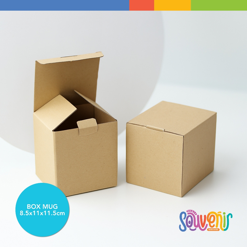 

BOX KARDUS Baru MUG / GELAS 8.5x11x11.5 cm DUS PACKING E-FLUTE | Kardus / Karton Box Polos