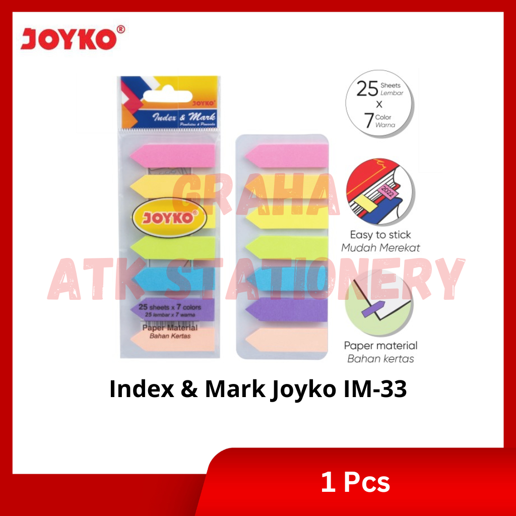 

[1 Pcs] Memo Sticky Note Joyko IM-33 / Index & Mark / Pembatas Penanda Joyko IM-33