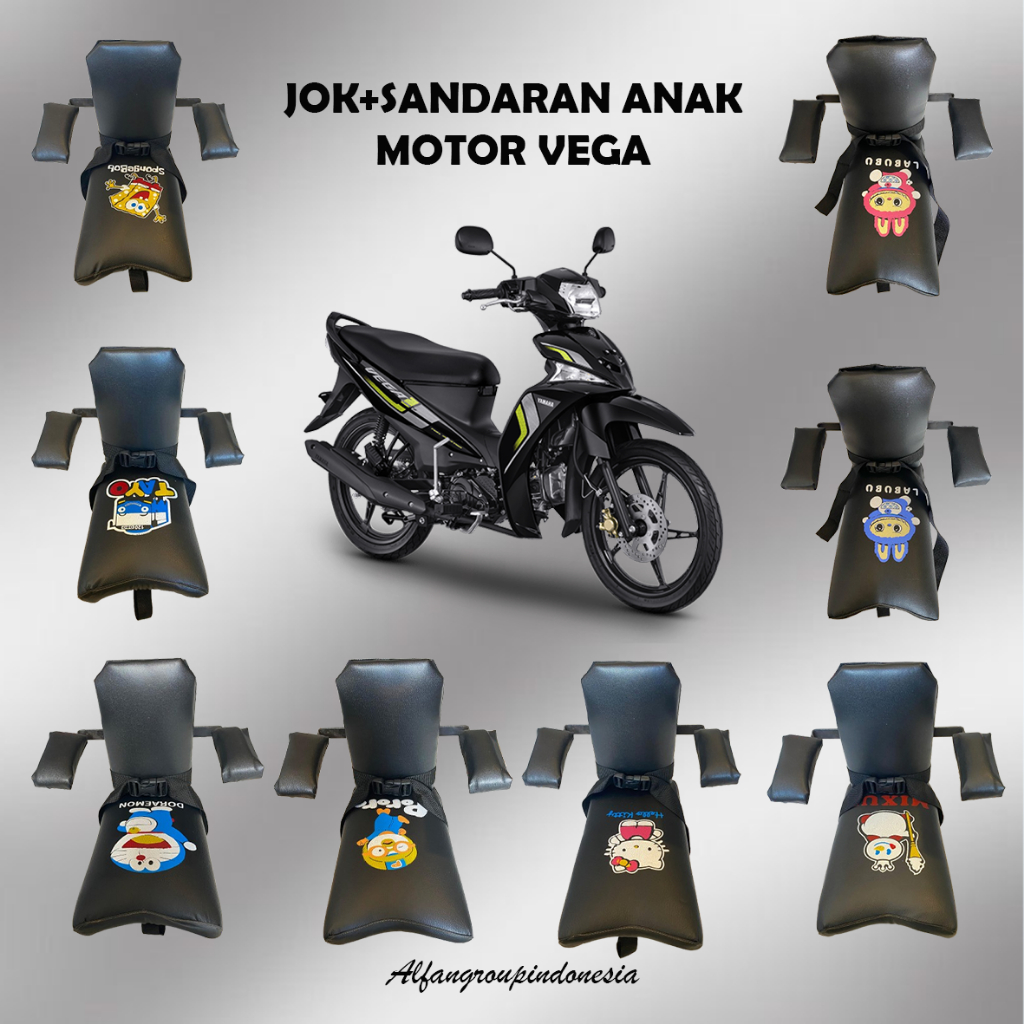 JOK BONCENGAN ANAK + SANDARAN UNTUK MOTOR VEGA