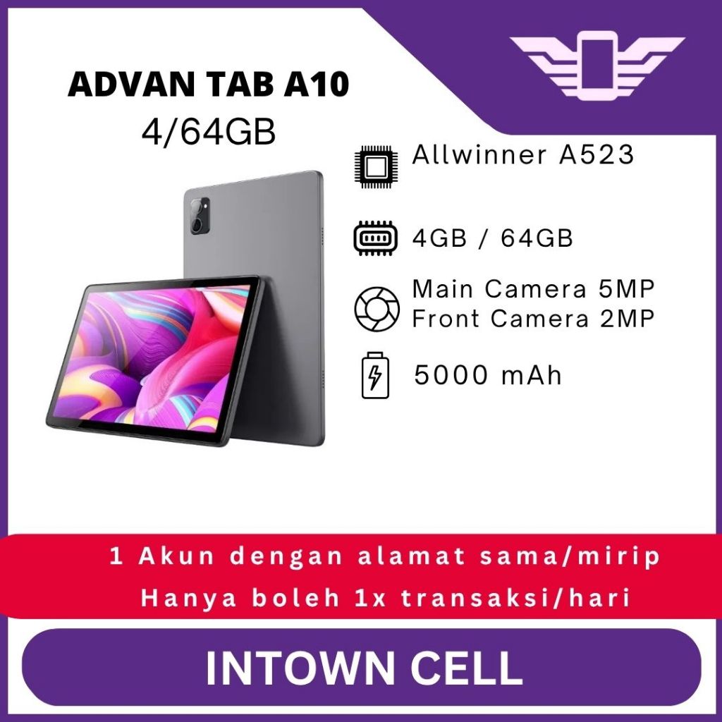 ADVAN TAB A10 4/64 WIFI ONLY - GARANSI RESMI