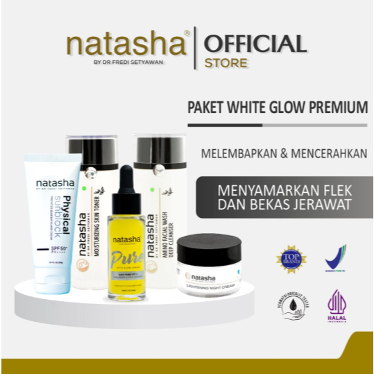 NATASHA SKINCARE PAKET  WHITENING DAN GLOWING PREMIUM