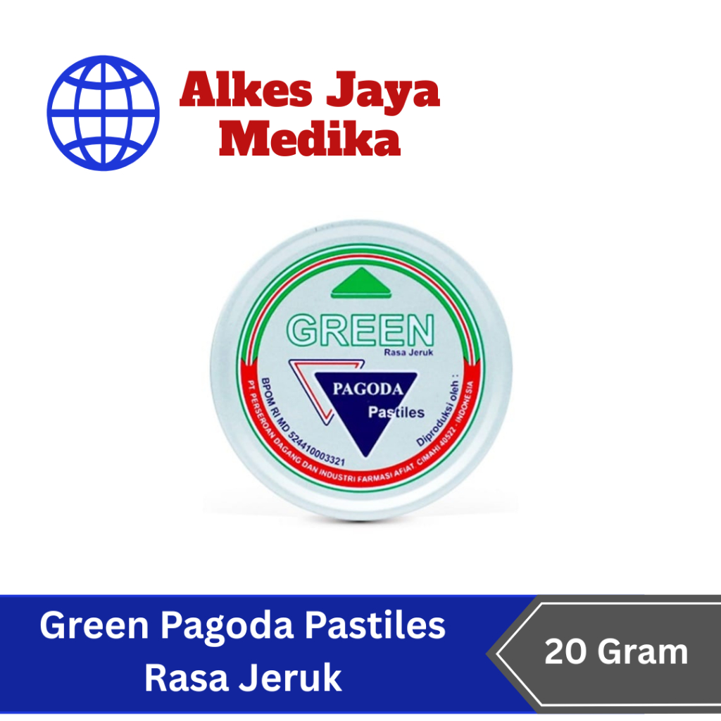 

Green Pagoda Pastiles Rasa Jeruk 20gr - Permen Pagoda Tenggorokan