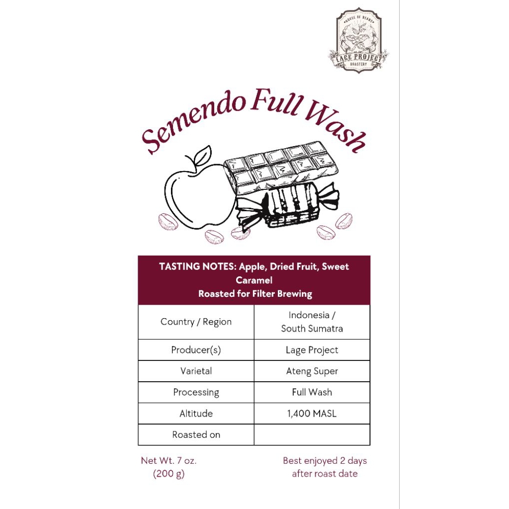 

KOPI SEMENDO FULL WASH - BIJI KOPI ARABIKA - FILTER COFFEE
