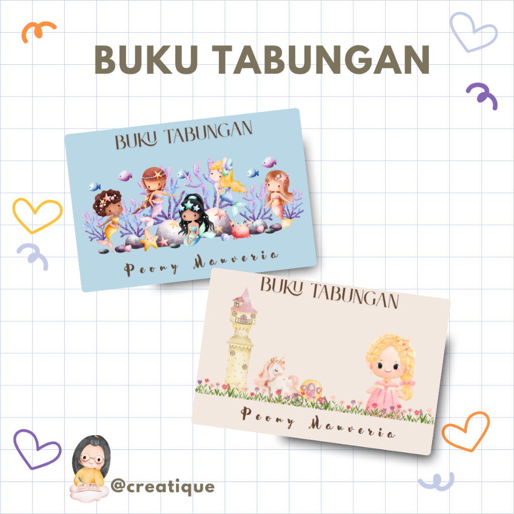 

[CUSTOM] Buku Tabungan Anak | Buku Tabungan Sekolah Siswa | Custom Nama