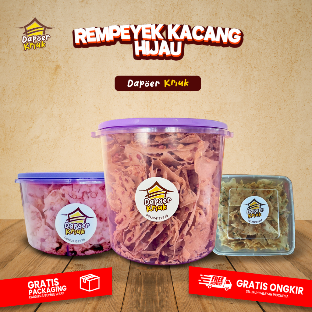 

Dapoer Kriuk | Rempeyek Kacang Hijau Original Pedas