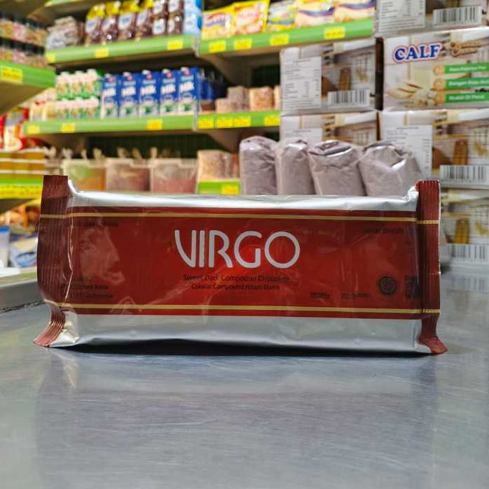 

VIRGO DARK CHOCOLATE COMPOUND / VIRGO COKLAT BATANG - 250 GRAM