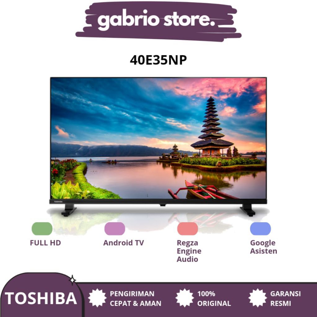 Toshiba 40 Inch Android TV 11.0 40e35NP Garansi Resmi