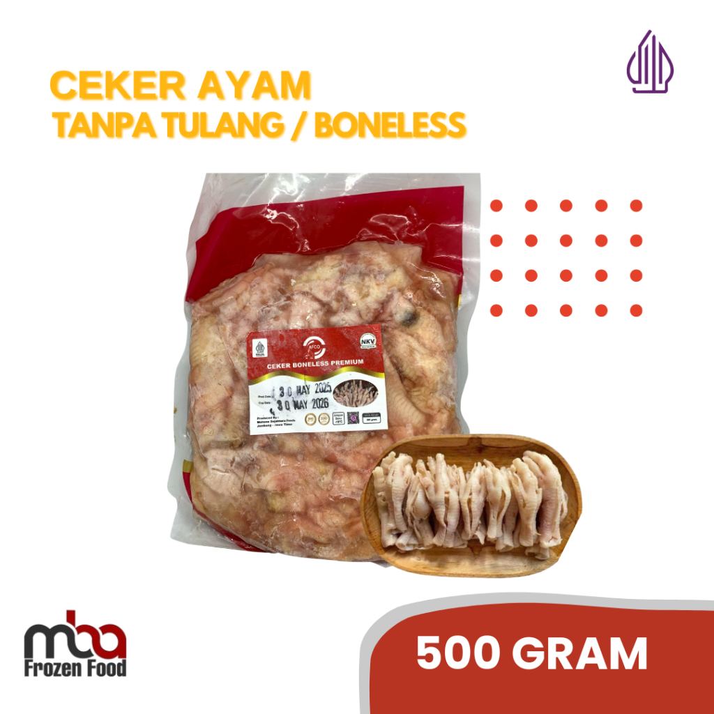 

Ceker Ayam Tanpa Tulang 500 Gram /Frozenfood /Nugget Ayam /Cekerayam /Ceker /Kakiayam /Makanan Siap Saji /Makanan Beku /Ayam Goreng /Beku /Ayam Beku