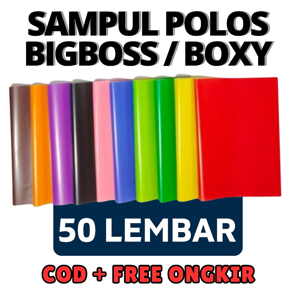 

50 Lembar!!! Sampul Warna Big Boss Boxy Polos I Sampul Polos Buku Warna Bigboss Boxy I Sampul Buku Berwarna Ukuran BigBoss I Sampul Buku Boxy I Sampul Buku Warna Warni Ukuran Bigboss dan Boxy