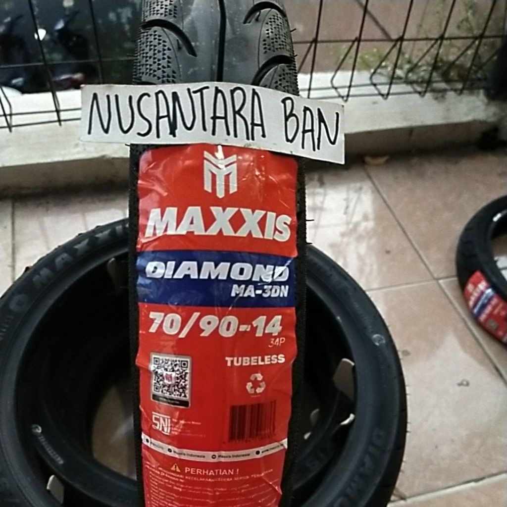 Ban Maxxis 70 90-14 Diamond Tubles, Ban Mio Depan