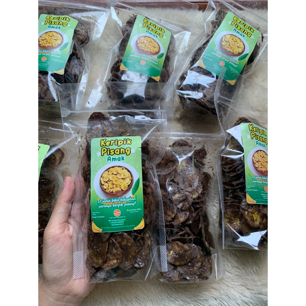 

100gram KERIPIK PISANG COKLAT | CEMILAN SEHARI-HARI | KERIPIK ORIGINAL | KERIPIK COKLAT LUMER| cemilan coklat