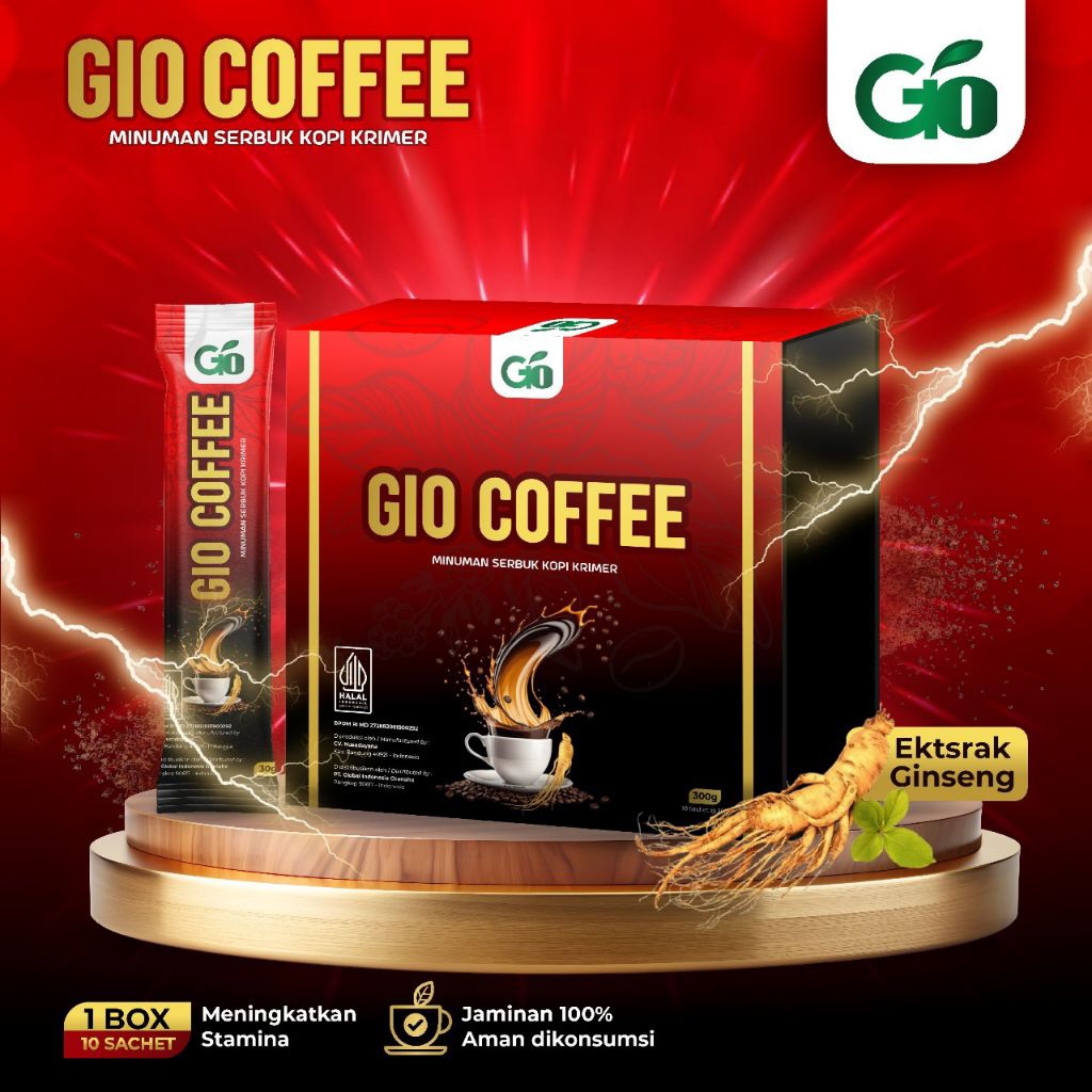 

GIO COFFEE 1 pack isi 10 saset | Aman dikonsumsi | Bahan alami