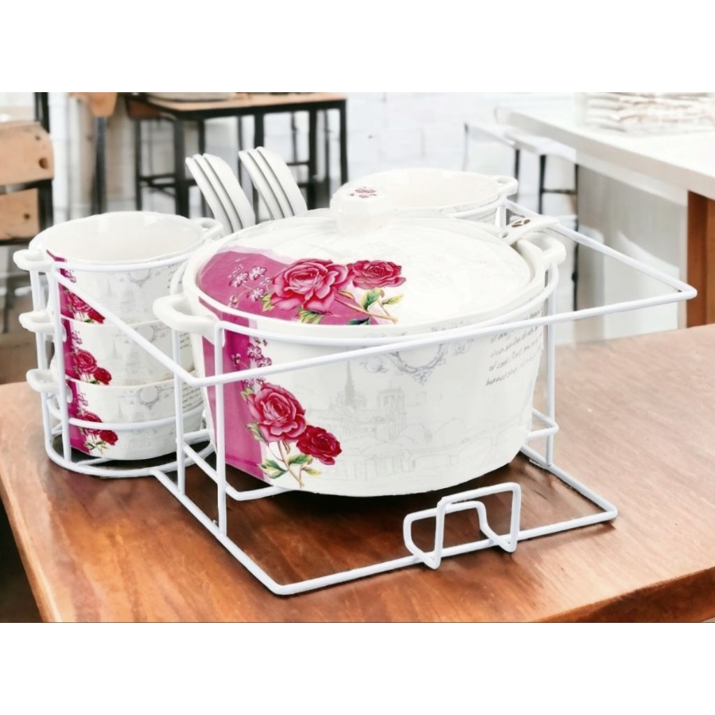 Prasmanan Vicenza cm Sc87 Eternity, wadah sup Brie elegan dengan aksen diamond texture dilengkapi ma