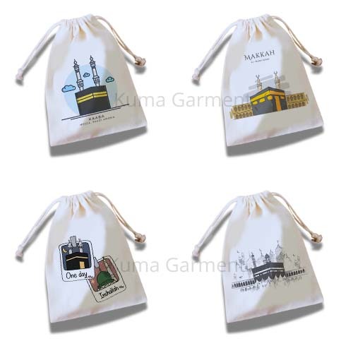 Pouch Organizer Motif Mekkah / Tas Muslim / Tas Mekkah / Idul Adha / Idul Fitri