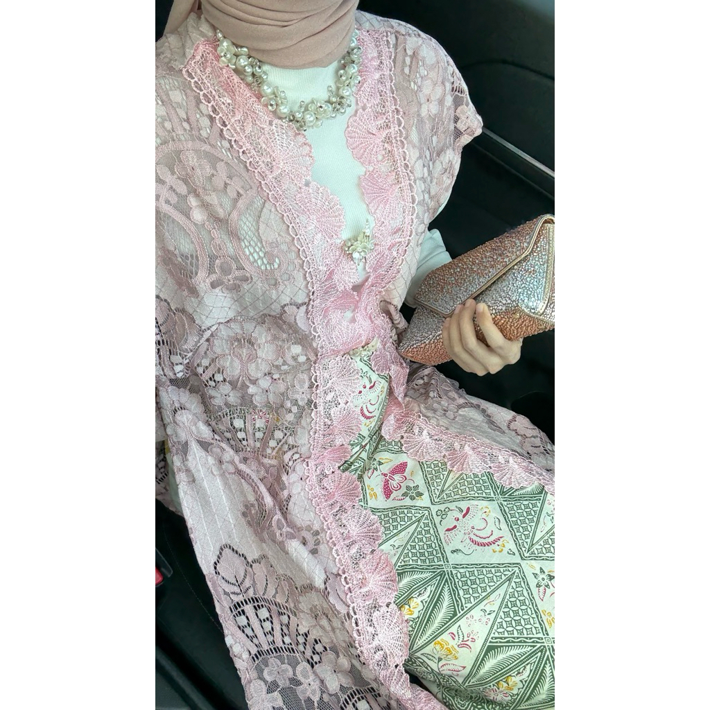 FREE ONGKIR VEST BROKAT OUTER BRUKAT LONG OUTER BAJU KONDANGAN LACE BROKAT