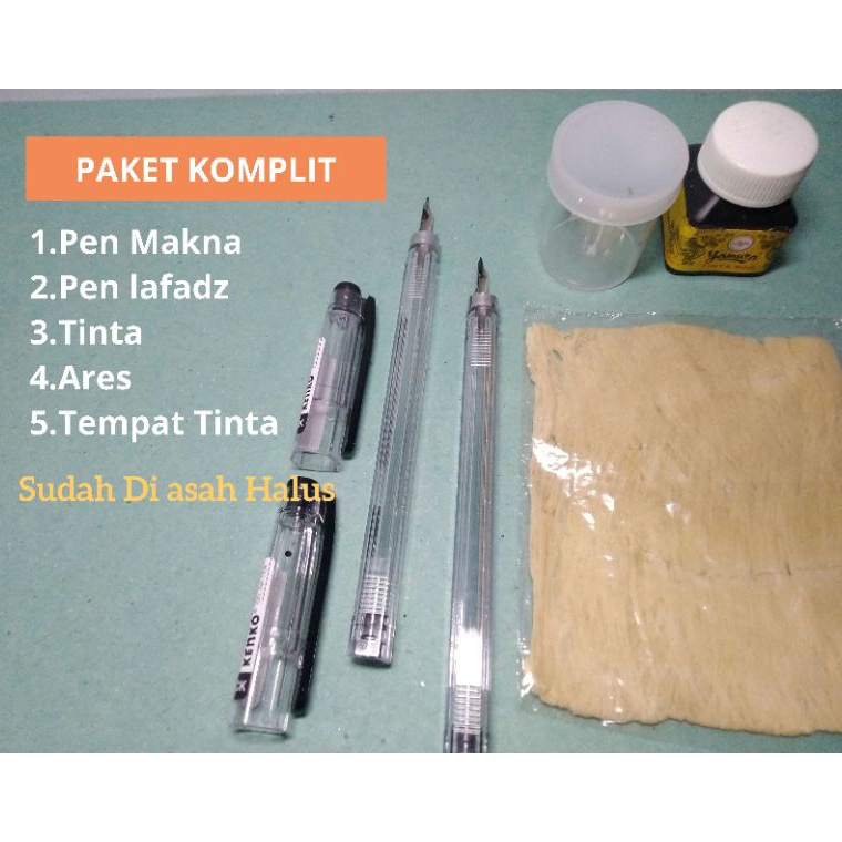 

KODE I33S Paket komplit pen tutul kalam sudah di asah kaligrafi kitab kuning