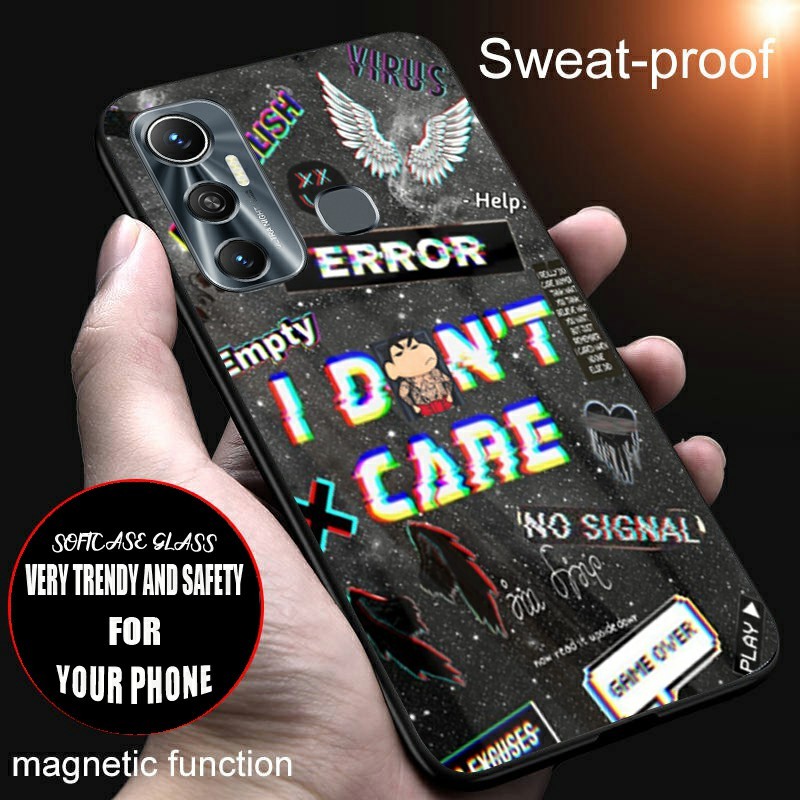 Softcase glass kaca terbaru GC18 For lnfinix Hot 11 Hot 11 Play Hot 12 hot 12 Play Hot 9 hot 9 Play 