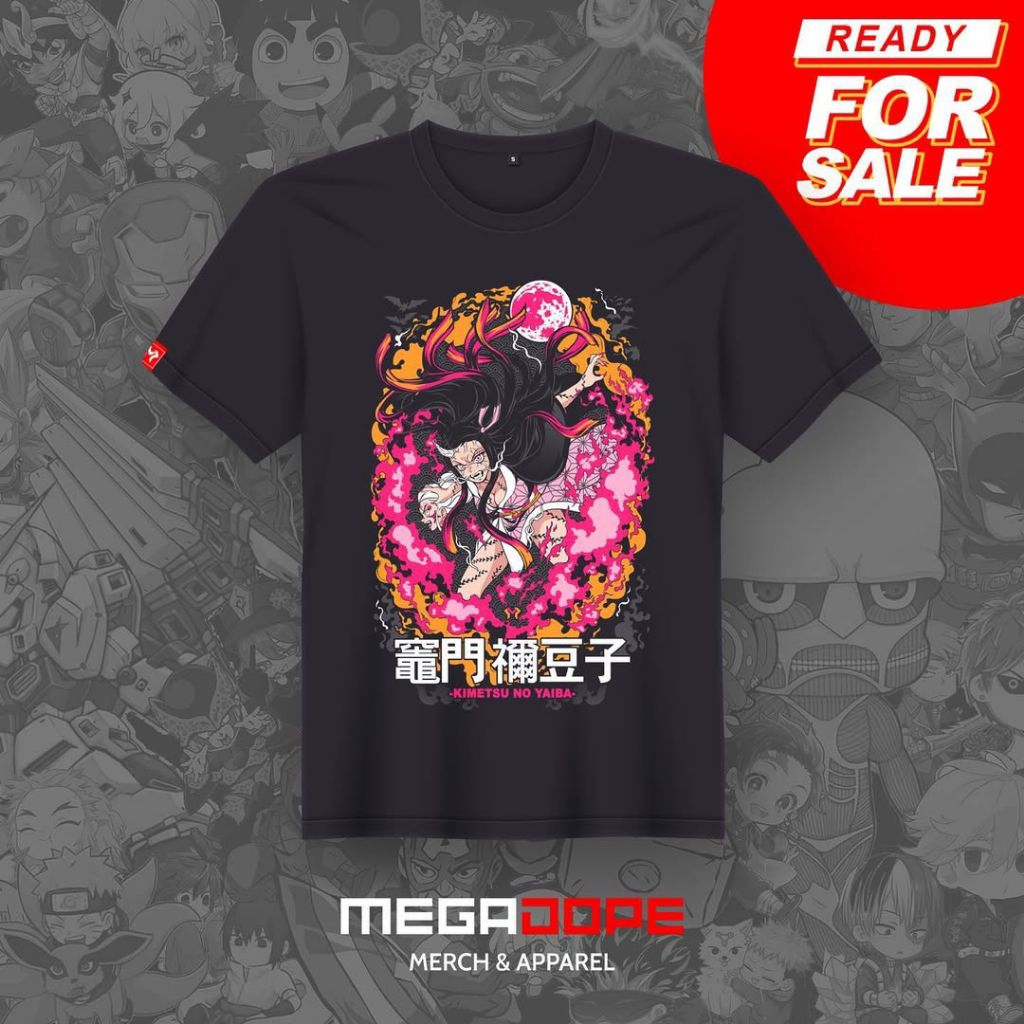 Kaos anime Nezuko Kimetsu no Yaiba (cuci gudang)