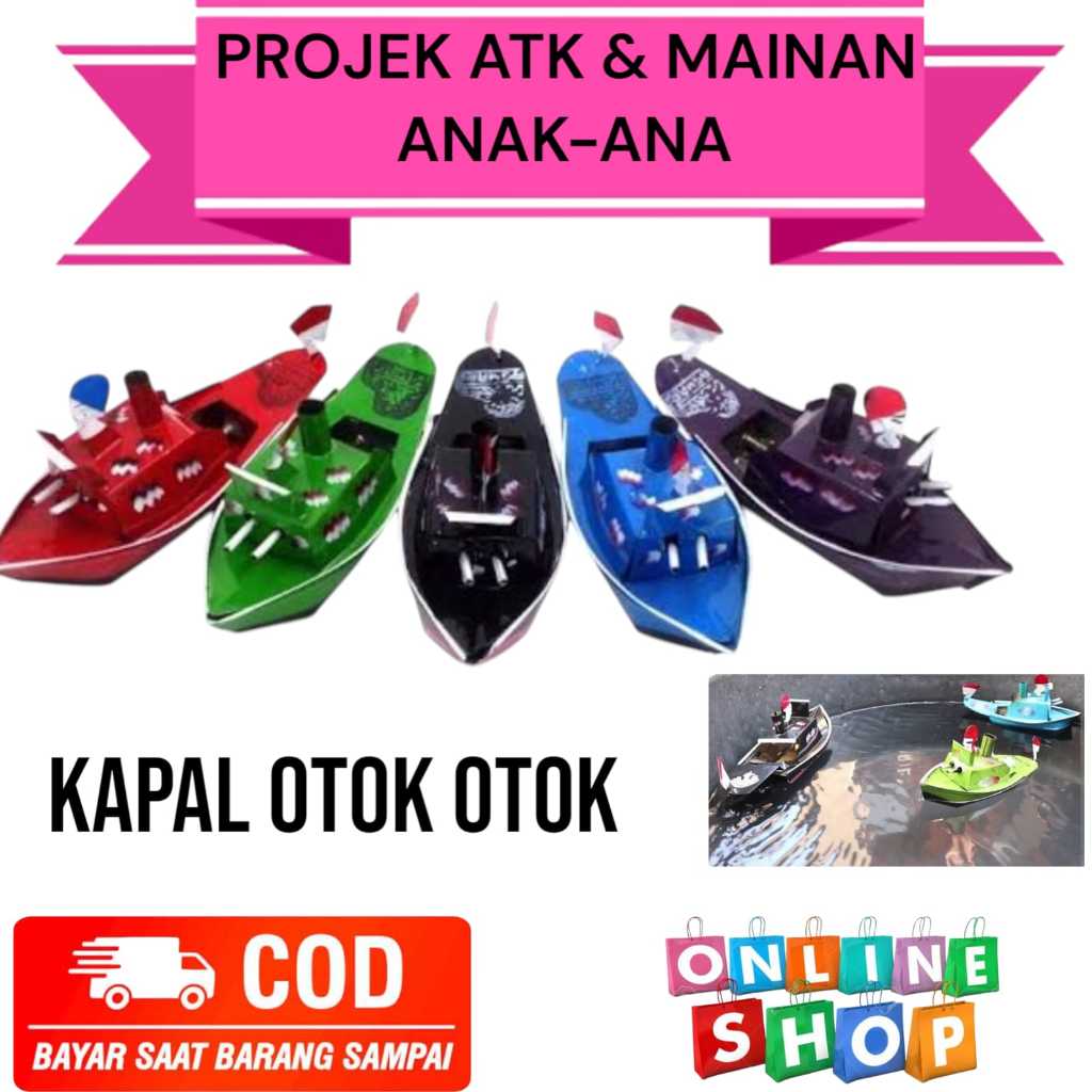 Mainan Tradisional Kapal Otok-Otok Super Jumbo - Perahu Otok Otok Jadul