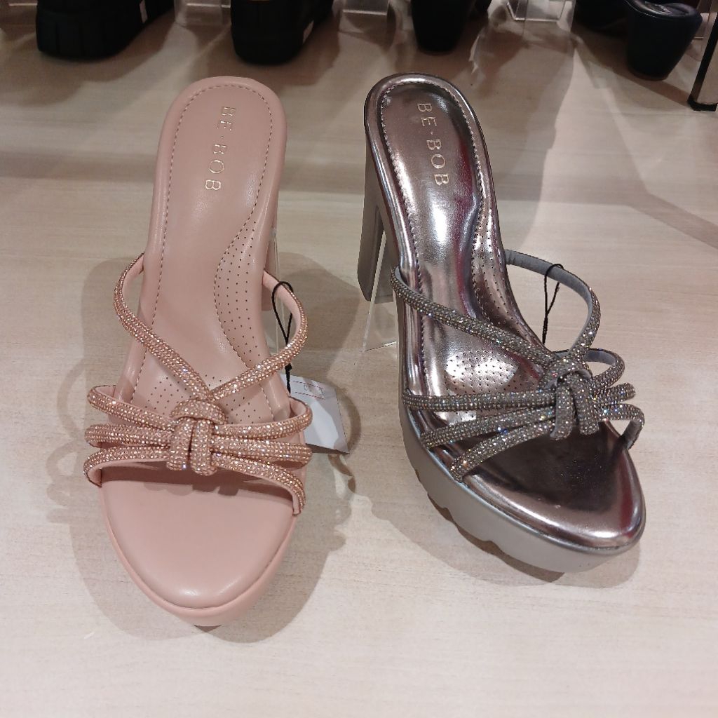 sandal wanita pesta heels 11cm BEBOB ori matahari