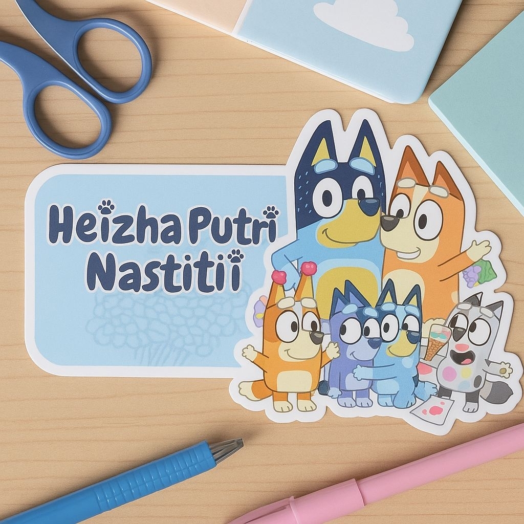 

Stiker S1P1 Nama Custom Buku/Kotak Pensil/Tumbler/Alat Makan