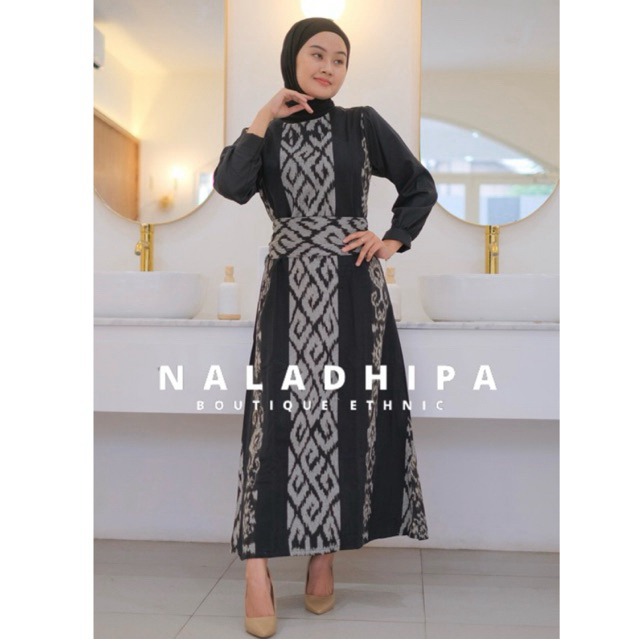 NALADHIPA Gamis Tenun (KHALISA Gamis) - Gamis Tenun - Baju Tenun Abaya