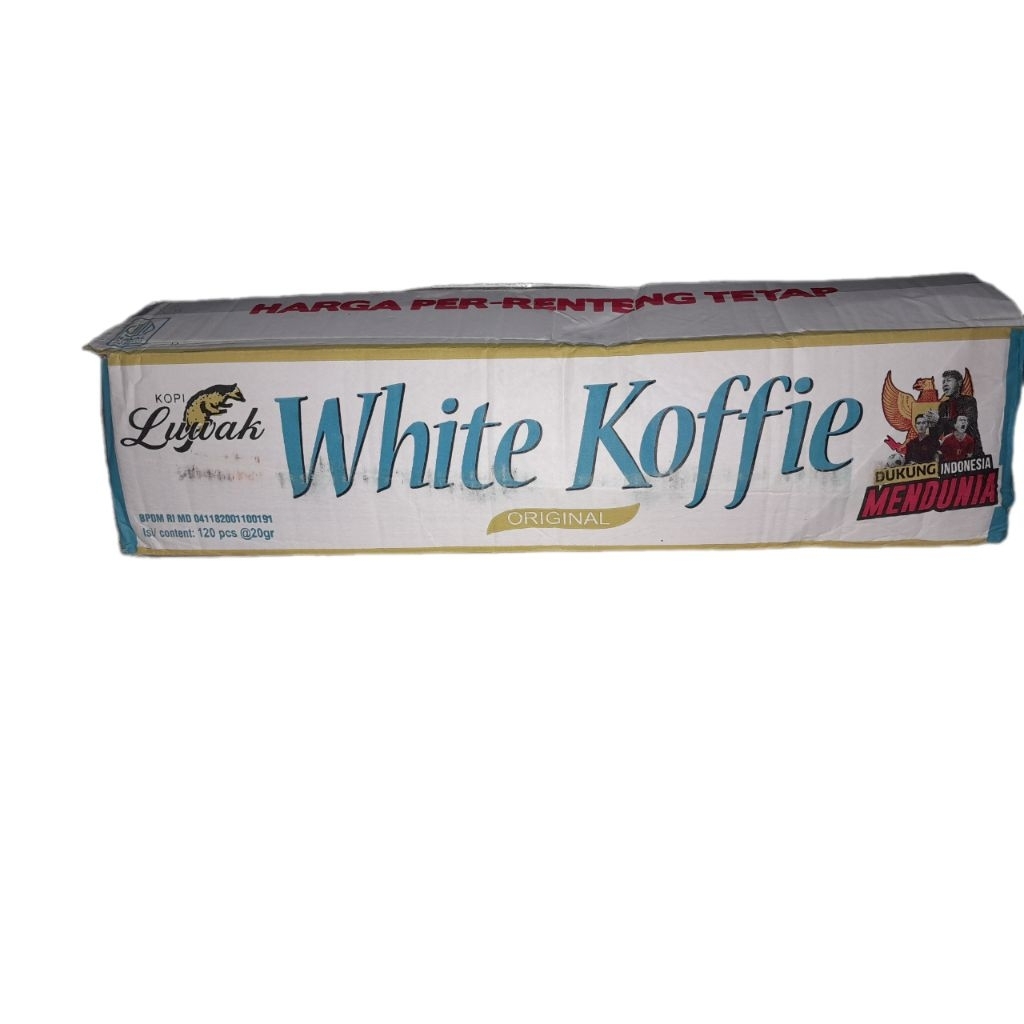 

Kopi Luwak White Coffee 1 Dus 12 renceng berat 2400 gram