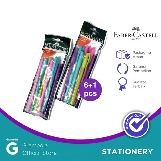 

(Original) Gramedia Pekanbaru - Faber Tripen Set 6 Free 1 Pcs