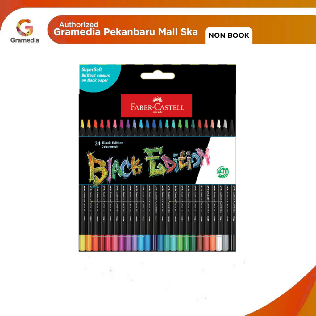 

(Original) Gramedia Pekanbaru - FABER-CASTELL BLACK EDITION COLOUR PENCILS SET-24