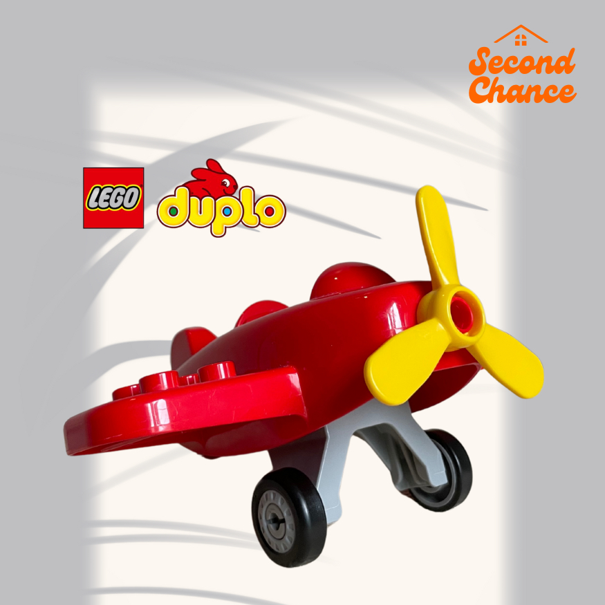 LEGO Duplo Red Airplane - Mainan Pesawat Terbang Anak Duplo (No Box) - Preloved