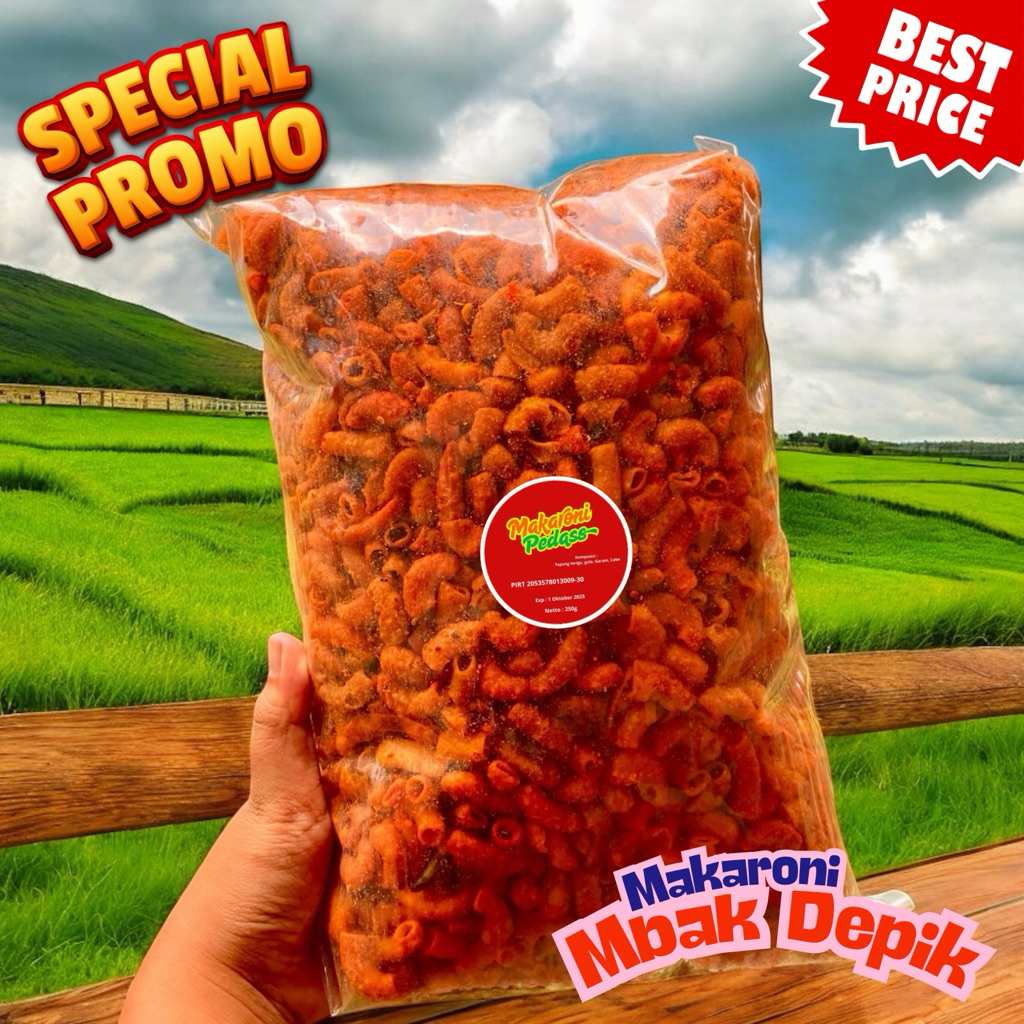 

Makaroni Pedas Kriyuk 250g | Makaroni Extrapedas 1/4kg | Makaroni Murah Surabaya
