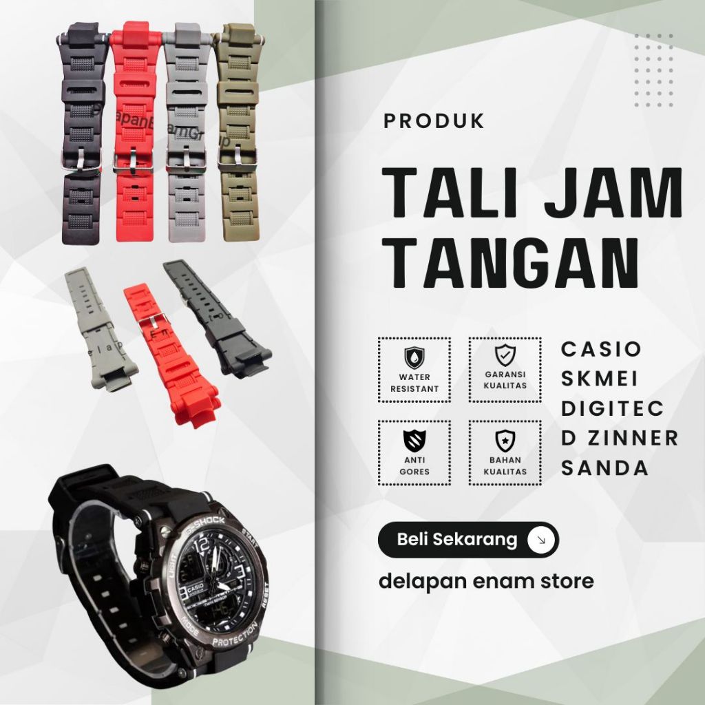 Strap Tali Jam Tangan Casio G Shock Metal GST8600 Gst-8600 Gst 8600