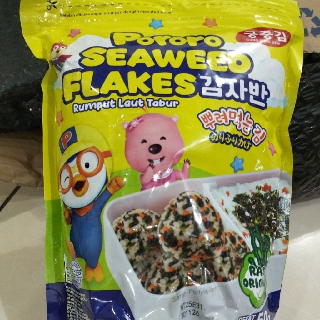 

Pororo seaweed flakes nori tabur 50 gram