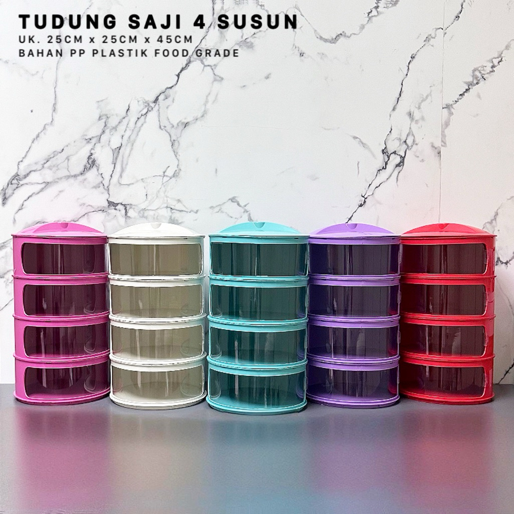 TUDUNG SAJI 4 SUSUN / RAK LAUK SUSUN 4