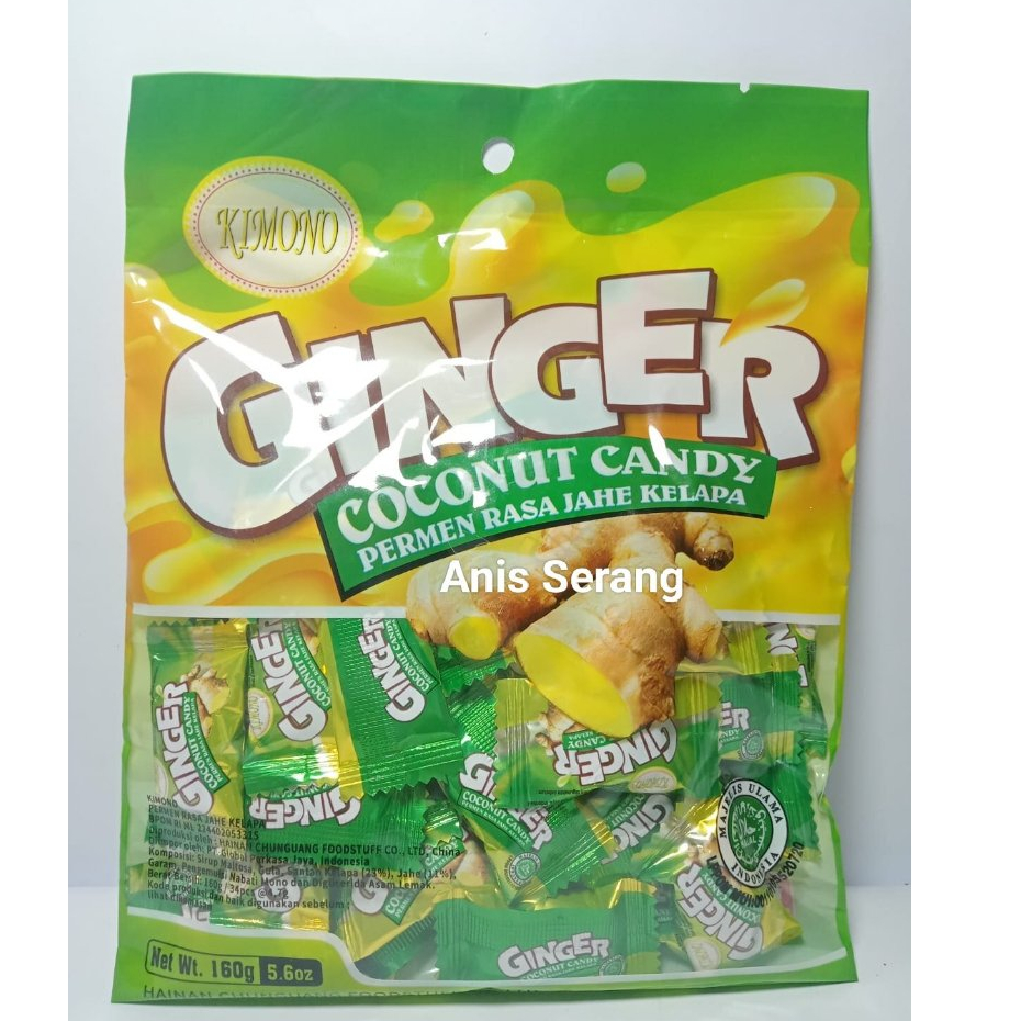 

PERMEN GINGER / PERMEN JAHE KELAPA 160GR / KIMONO GINGER COCONUT CANDY